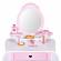 Masuta de toaleta pentru copii cu oglinda si 7 accesorii 54 x 38 x 88 cm ecotoys 2950 - roz