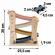 Rampa din lemn cu 4 masinute incluse, 25.5 x 9 x 30 cm, nukido