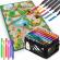 Salteluta de joaca 120 x 92 x 0.3 cm si un set de 80 markere colorate ricokids - zoo