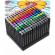 Set de 168 markere colorate cu alcool, varf dublu, nukido nk-914