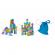 Set educational cu blocuri din lemn, 100 piese, ricokids