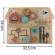 Tabla educationala din lemn cu diverse activitati, 32.5 x 24 cm, nukido