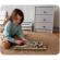 Tabla educationala din lemn cu diverse activitati, 32.5 x 24 cm, nukido