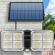 Lampa solara dubla 120led, jd2109, suport prindere, senzor, 20w