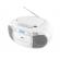 Radio cu casetofon si player cd jvc rc-e451w, 2 x 1.6 w rms, fm, bluetooth,