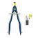 Compas herlitz mypen, setare rapida, albastru inchis / lime