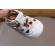 Pantofiori albi pentru fetite - cirese (marime disponibila: marimea 22)