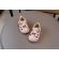 Pantofiori roz pudra pentru fetite - cirese (marime disponibila: marimea 24)