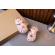 Sandale roz elegante pentru fetite – cu floricele si fundita (marime