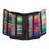 Set 242 piese, pixuri cu gel multicolor + rezerve + carte de colorat + penar