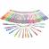 Set 50 piese, pixuri cu gel multicolor cu sclipici (glitter)