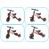 Tricicleta trike fix mini, 3in1 adaptabila, culoare rosie