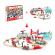 Set de joaca din lemn trenulet oras hape 48 piese