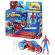 Set figurina si vehicul spiderman web blast cycle