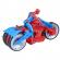 Set figurina si vehicul spiderman web blast cycle
