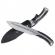 Cutit de vanatoare ideallstore®, comando friend, 33 cm, otel inoxidabil, argintiu, teaca piele inclusa