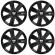 Set 4 capace roti gtx negru carbon dacia, r15