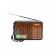 Radio vintage cmik mk-607b, 4 benzi am/fm/sw1-2, portabil, design clasic, imitatie lemn