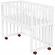 Patut copii din lemn co-sleeper hubners matei 94x46 cm alb