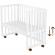 Patut copii din lemn co-sleeper hubners matei 94x46 cm alb