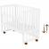 Patut copii din lemn co-sleeper hubners matei 94x46 cm alb