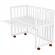 Patut copii din lemn co-sleeper hubners matei 94x46 cm alb