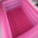 Piscina gonflabila dreptunghiulara, 3 inele, 130x92x50cm, roz