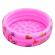 Piscina gonflabila rotunda, 3 inele, diametru 130cm, roz, desene