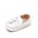Pantofiori albi tip mocasini cu ciucurasi (marime disponibila: 9-12 luni
