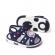 Sandalute bleumarine sidefat cu piuitoare - owl (marime disponibila: marimea 20)