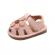 Sandalute roz cu floare aplicata si piuitoare in talpa (marime disponibila: