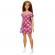 Papusa barbie fashionista satena cu rochie roz cu buline