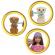 Barbie papusa barbie family set petrecere cu 2 catelusi color change