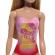 Papusa barbie blonda cu costum de baie roz la piscina