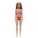 Papusa barbie blonda cu costum de baie roz la piscina