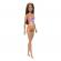 Papusa barbie bruneta cu costum de baie inflorat