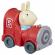 Set masinuta buggy locomotiva si figurina iepurasul rebecca peppa pig