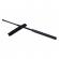 Baston telescopic din otel, negru, 60 cm, 3 sectiuni, husa cadou