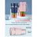 Mini blender portabil, incarcare usb, 4 lame din inox, pentru sucuri de fructe, din abs, capacitate 450 ml, 9 x9x19 cm