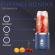 Mini blender portabil, incarcare usb, 6 lame din inox, pentru sucuri de fructe, 2 pahare din abs, capacitate 400 ml