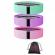 Set 3 benzi elastice fitness, niveluri diferite de rezistenta, latex natural, 37.5x8 cm, multicolor