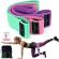 Set 3 benzi elastice fitness, niveluri diferite de rezistenta, latex natural, 37.5x8 cm, multicolor
