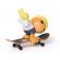 Tech dech sk8 crew pachet placa si figurina 9.6cm sapca galbena