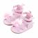 Sandalute roz cu barete si floricica (marime disponibila: 9-12 luni (marimea 20
