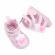 Sandalute roz cu barete si floricica (marime disponibila: 9-12 luni (marimea 20