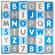Covoras puzzle spuma insportline abecino 30 x 30 x 1 cm, 36 piese,