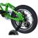 Bicicleta pentru copii 2-4 ani happycycles kidscare, roti 12 inch, cu roti ajutatoare si frane pe disc, verde