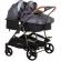 Carucior gemeni chipolino duo smart 2 in 1 silver grey