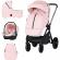Carucior copii 3 in 1 chipolino encanto pink marshmallow