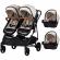 Carucior gemeni chipolino duo smart 3 in 1 biscotta